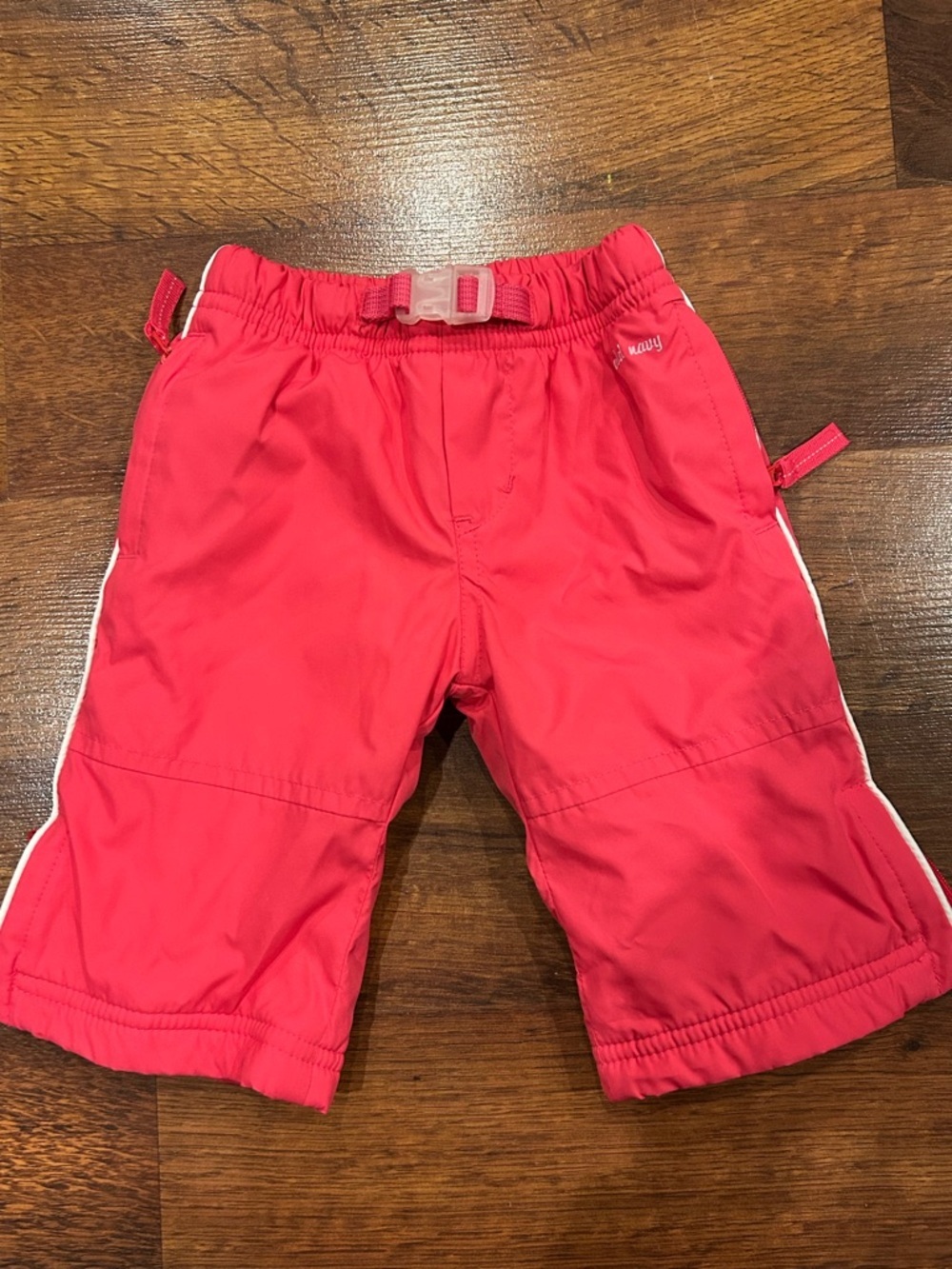 Y2K Vintage Old Navy Fleece Lined Pants Baby 3-6 Months Pink Zipper Pockets